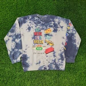 Friends TV-Show Tie-Dye Sweatshirt Womens Medium 21x24 Baggy